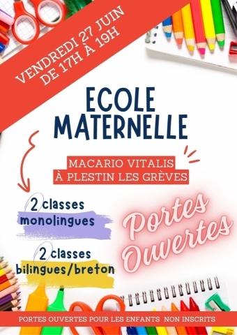 porte ouverte à l'école maternelle de Plestin les Grèves